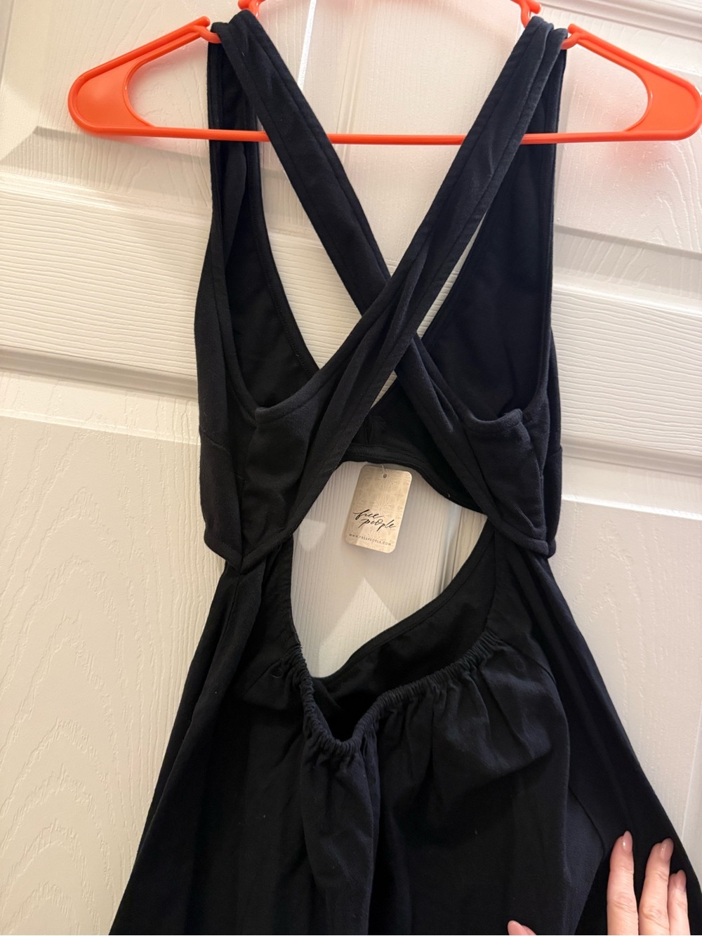 Free People Black Backless Cross-Back Dress - Picture 3 of 3